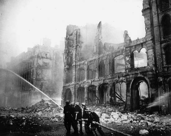 Damage to London