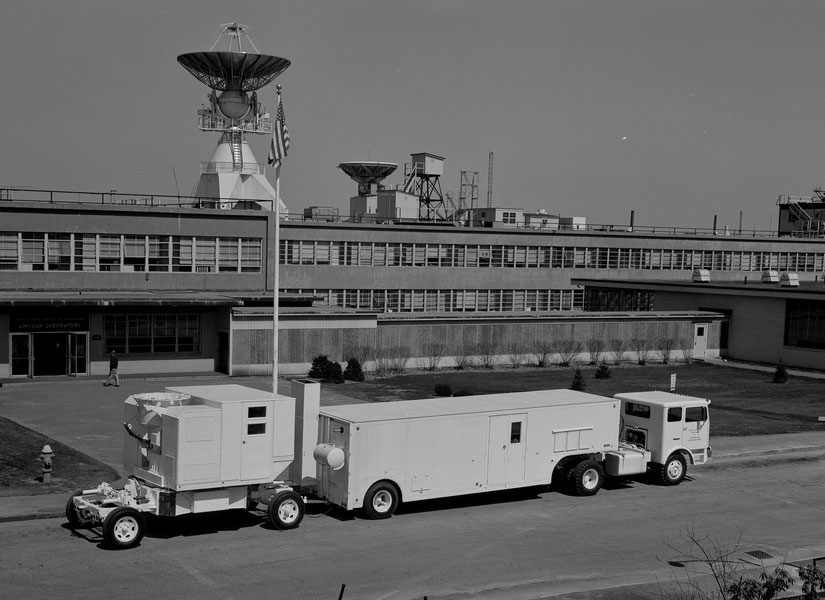 LET-1 in front of the Laboratory's main entrance.