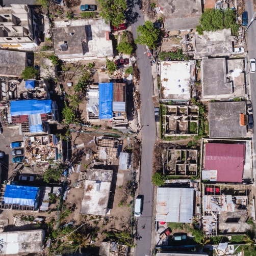 Hurricane damage in Puerto Rico from Hurricane Maria